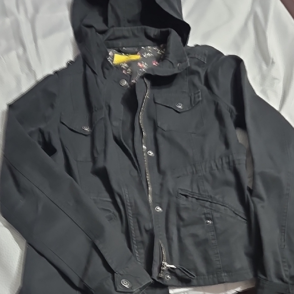 Men's Black Hooded Jacket